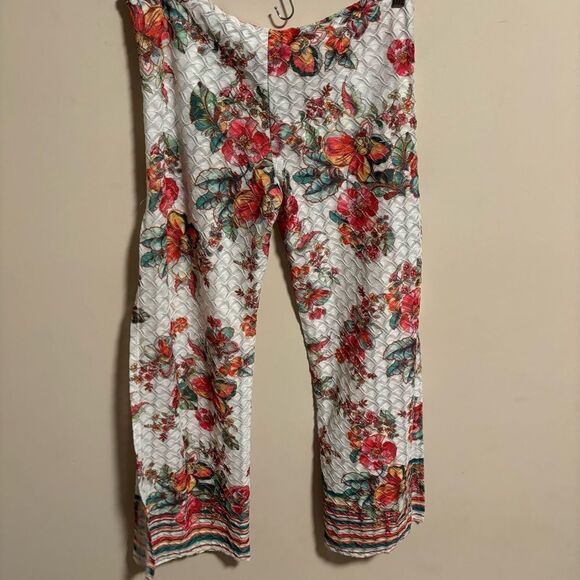 Becca by Rebecca Virtue Floral Crochet Lace Slit Wide Leg Swim Cover Size Small - Picture 6 of 10